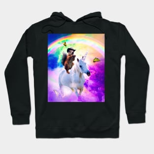 Cowboy Squirrel Riding Unicorn Hoodie